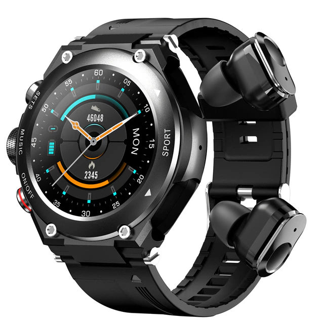 TrailBlazer™ Pro Smartwatch mit Ohrstöpseln (für iPhone & Android)