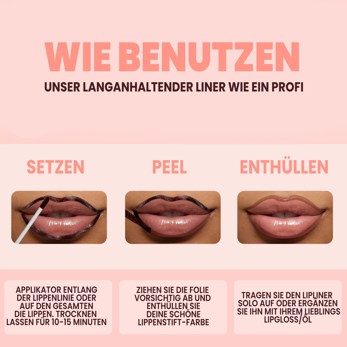 PEELIX Abziehbarer Lippenkonturenstift