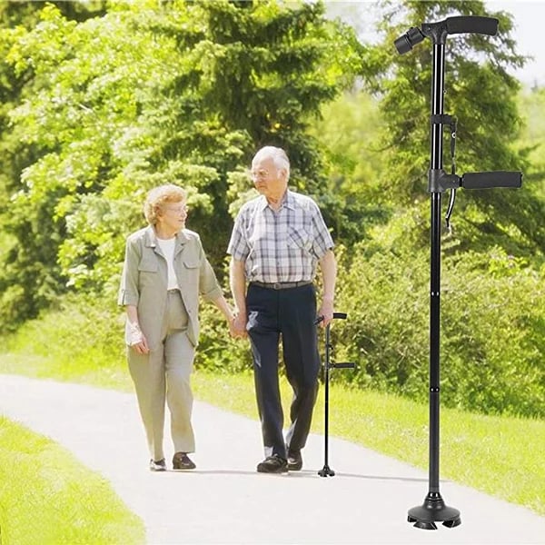 LumoSchritt™ | Faltbarer Gehstock mit LED-Licht