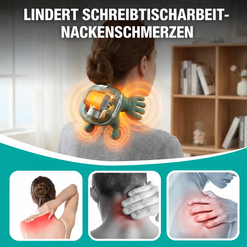 Melanocare™ – Bionisches Hand - Nacken- und Schultermassagegerät