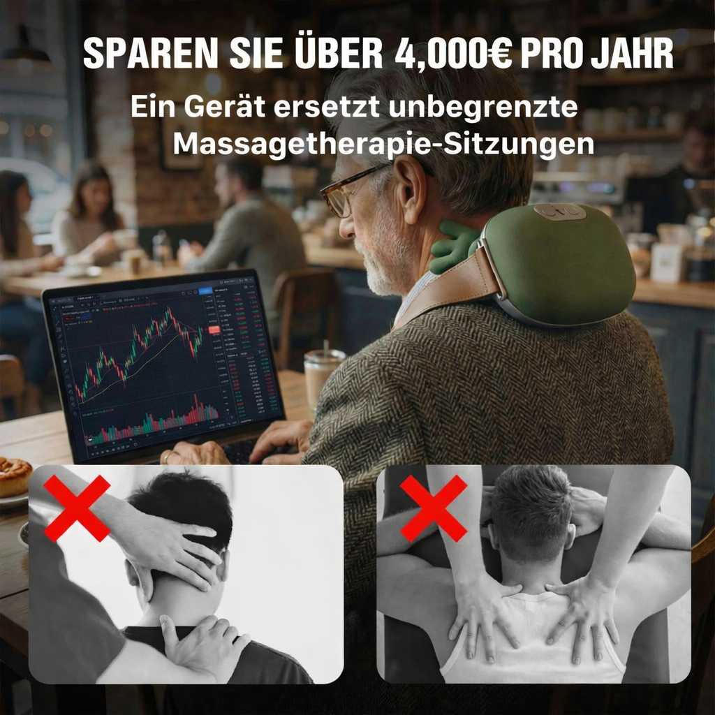 Melanocare™ – Bionisches Hand - Nacken- und Schultermassagegerät