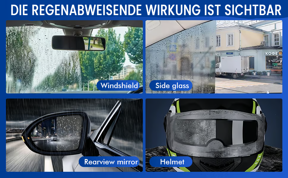 GlassCoating – Autoglas-Ölfilm-Beschichtungslösung und Pinsel