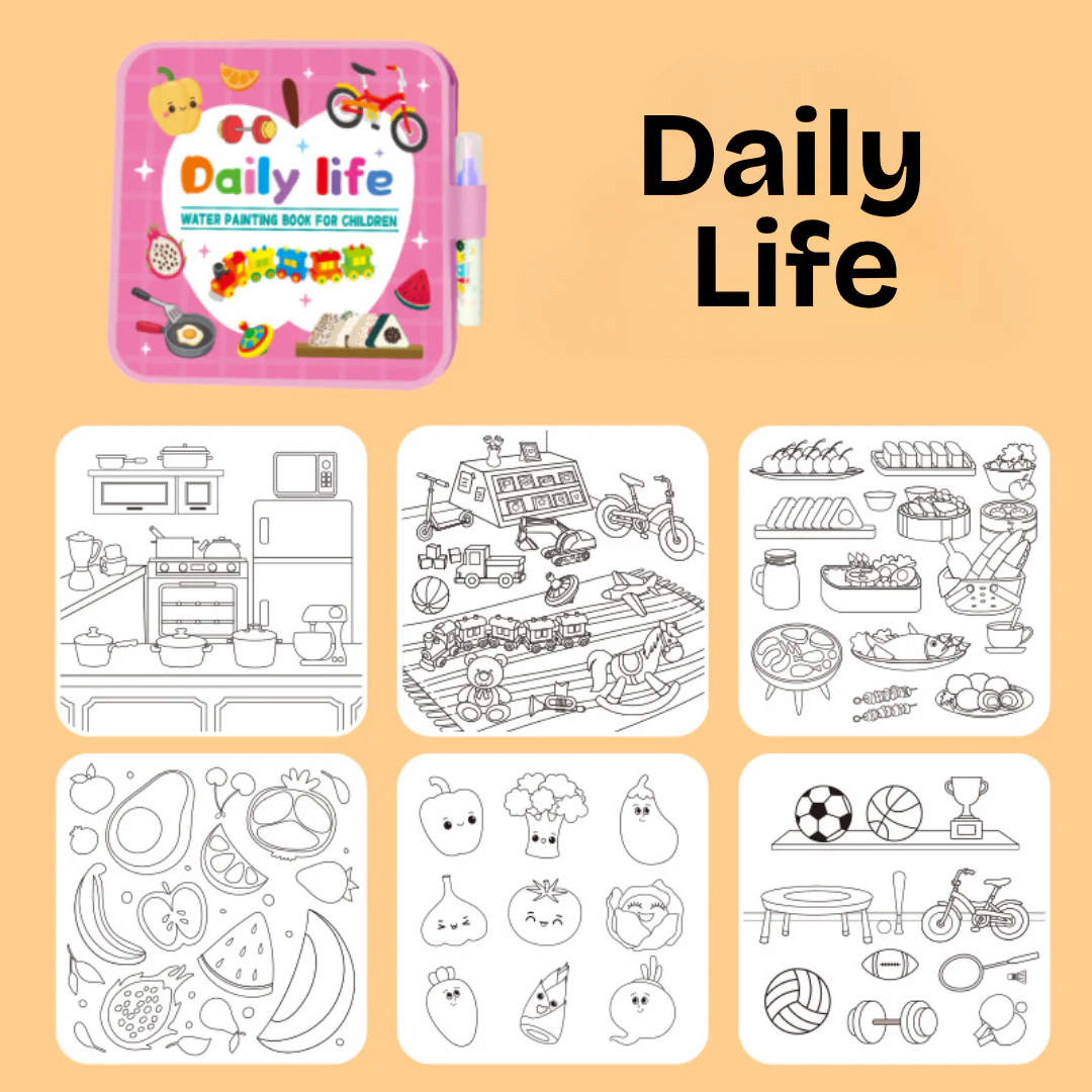 DoodleDry™ – das wiederverwendbare, kleckerfreie Wassermalbuch